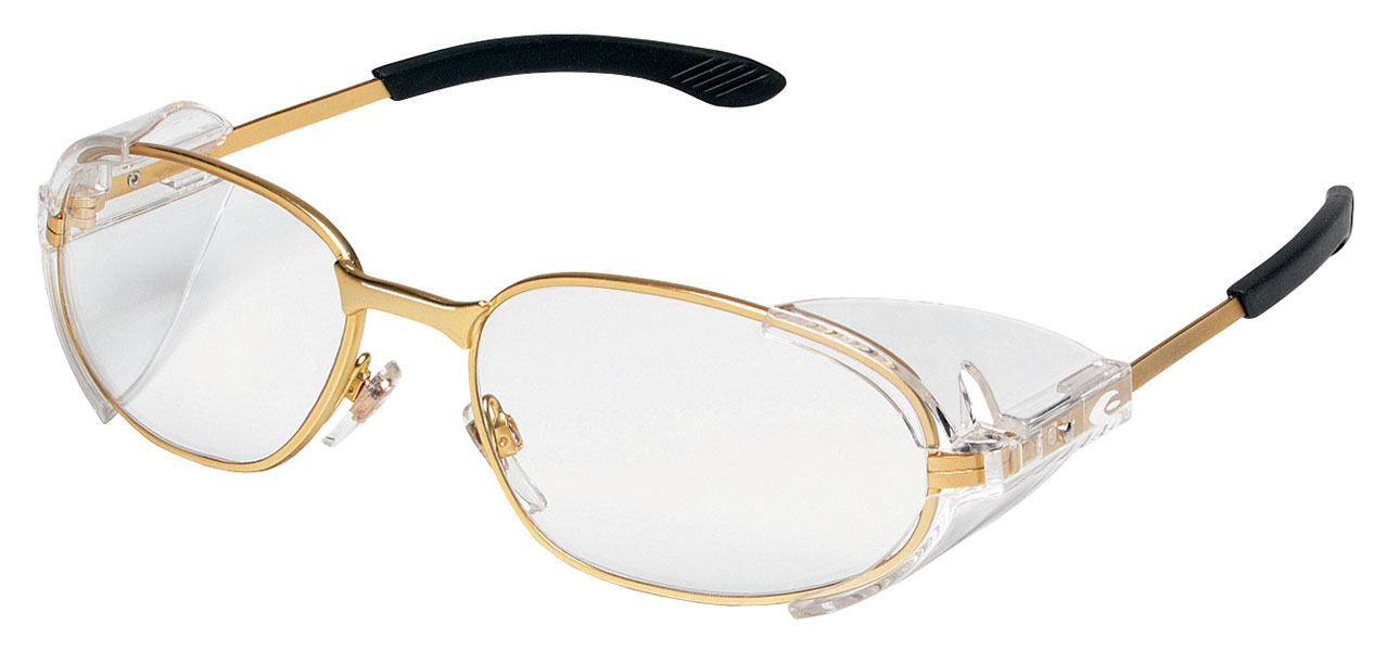 GLASSES RT2 BRASS FRAME CLEAR LENS - Safety Glasses